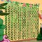 Tropical Luau Party Decorations 2Pack of 3.3x6.6ft Green Tropical Palm Leaves Photo Booth Prop Jungle Leaf Foil Fringe Curtain,Photo Backdrop for Safari Birthday Decorations Hawaiian Themed Dino Party